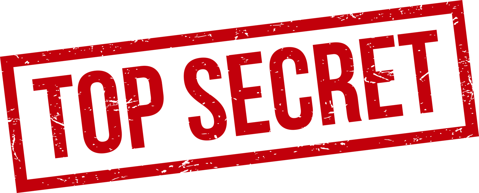 Red top secret stamp