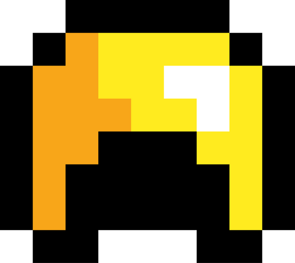 Golden Helmet, Armor Pixel Drawing